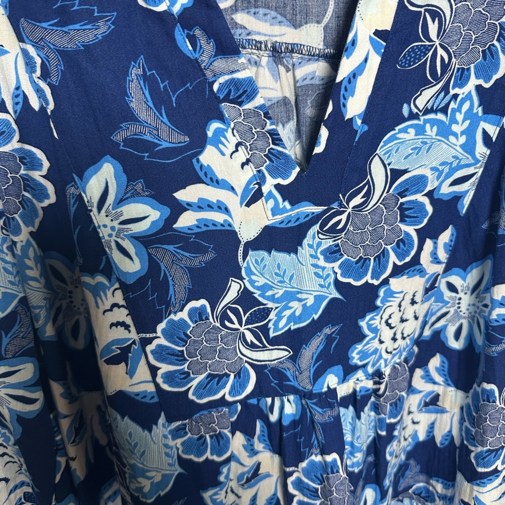 G by Giuliana Long Sleeve Dress in Elegant Blue 1X - Picture 5 of 6